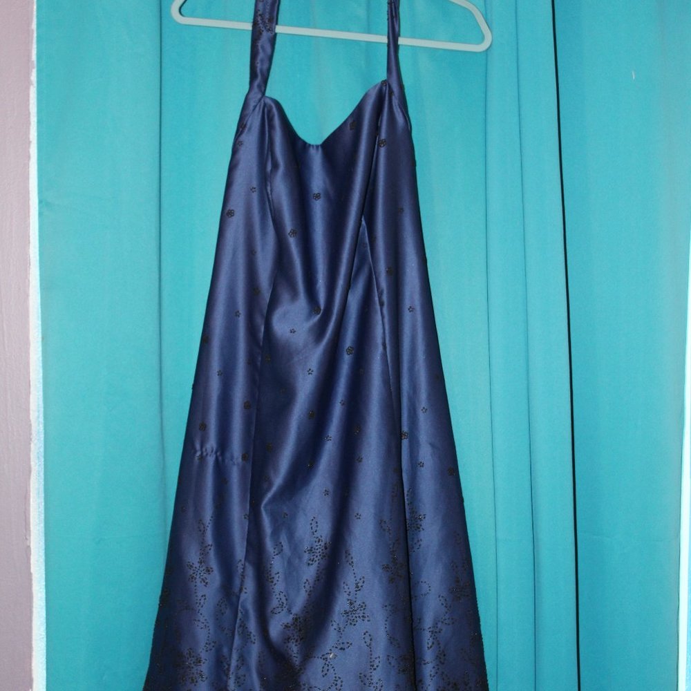 Dark Blue Beaded Formal Dress Size 20